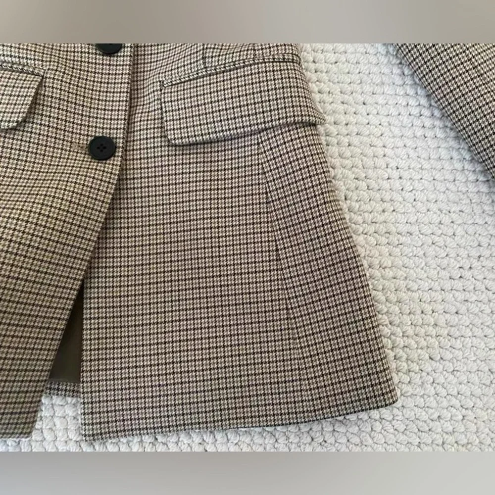 Helsa plaid curve jacket M - Picture 8 of 13
